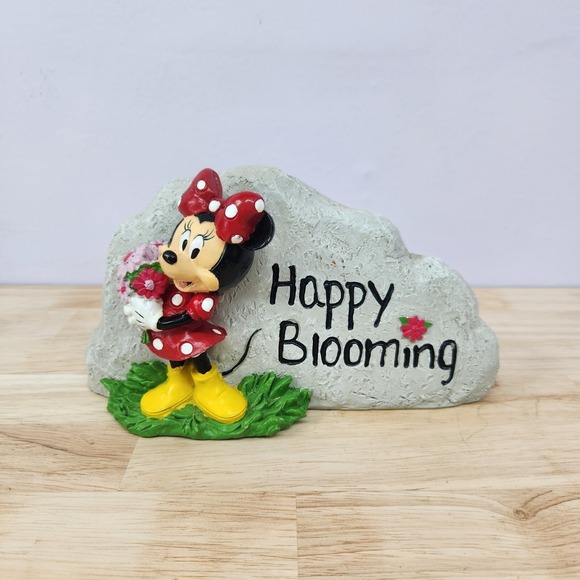 Disney Other - Disney Minnie Mouse "Happy Blooming" Everyday Outdoor Garden Rock